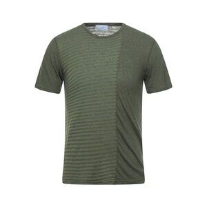 Diktat Green Stripe Panel T-Shirt